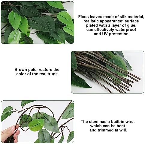 GTIDEA 24PCS Artificial Ficus Branches for DIY Decorations 1