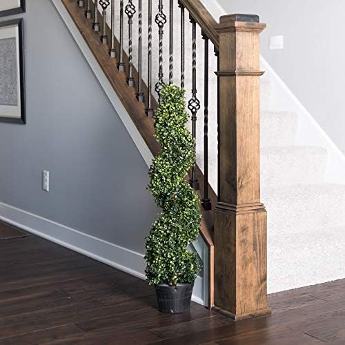Vickerman Artificial Boxwood Spiral Tree 3 Foot Tall