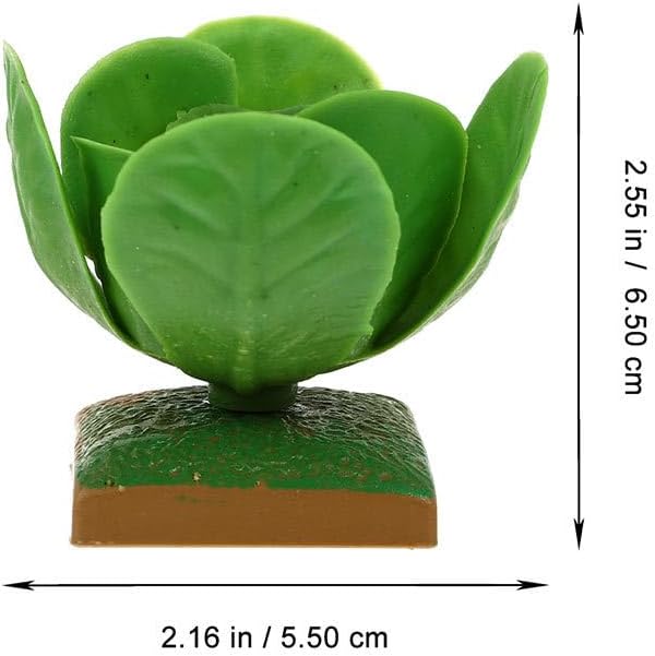 Fomiyes Simulated Cabbage Ornaments 6Pcs Artificial Plastic Green Cabbage Decor