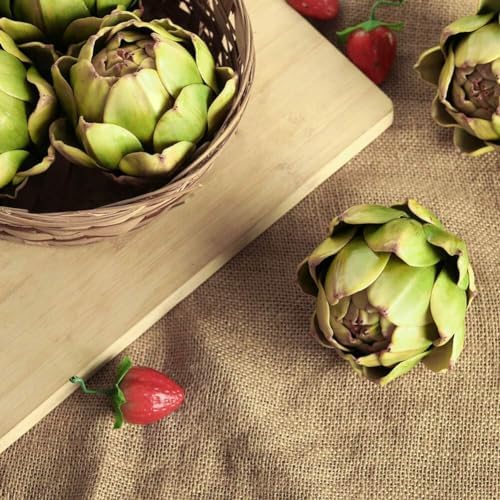 4 Pack Artificial Artichokes Green Home Decoration