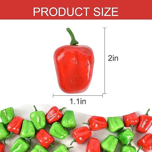 HUIANER Mini Artificial Bell Pepper 40pcs 5cm