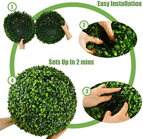 Goplus 2 PCS 157 Inch Artificial Topiary Ball Decor