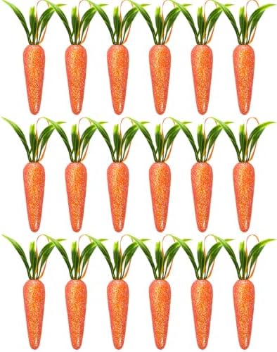 18 Pieces Artificial Carrots for Easter and Christmas Decor