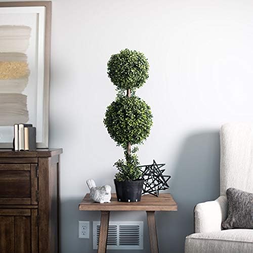 Vickerman 3 Foot Artificial Boxwood Topiary Double Ball Tree