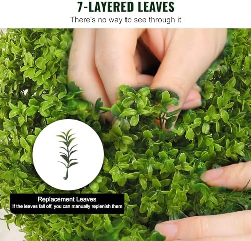 VEVOR Artificial Boxwood Topiaries 24 Inch Tall 2 Pack