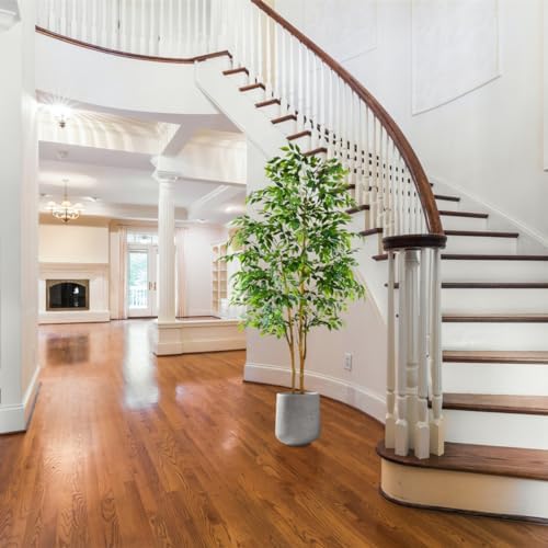 7ft Artificial Ficus Tree with Basket for Home Decor
