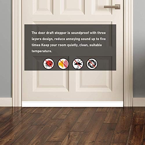 SYIPO Under Door Draft Stopper 39 inch White 2 Pack