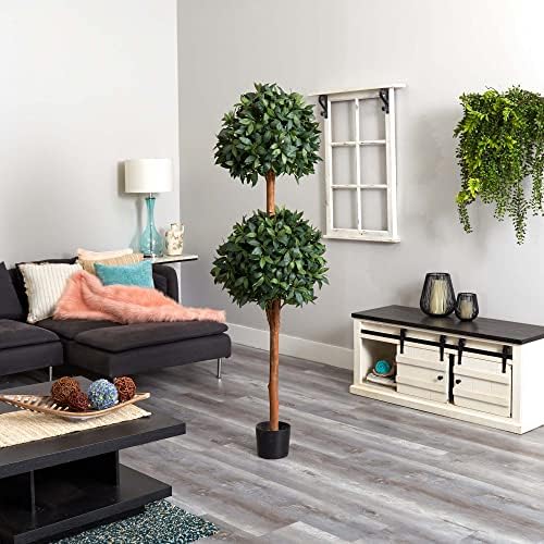 Nearly Natural 6ft Sweet Bay Double Ball Topiary