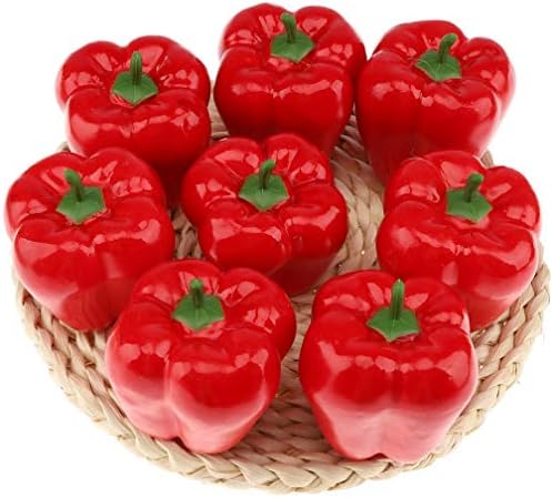Gresorth 8pcs Artificial Red Pepper Decoration