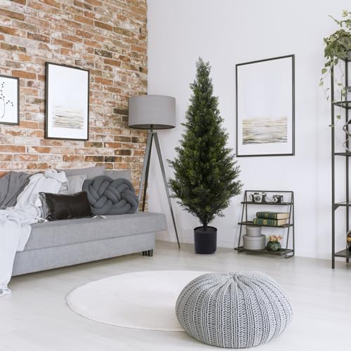 ENGREEN Artificial Cedar Topiary Trees 4FT Tall 2 Set