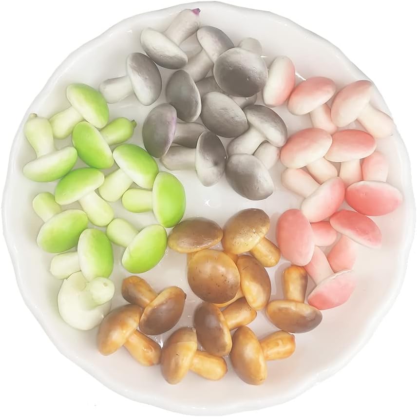 Mini Artificial Mushroom Decoration 40 PCS Set