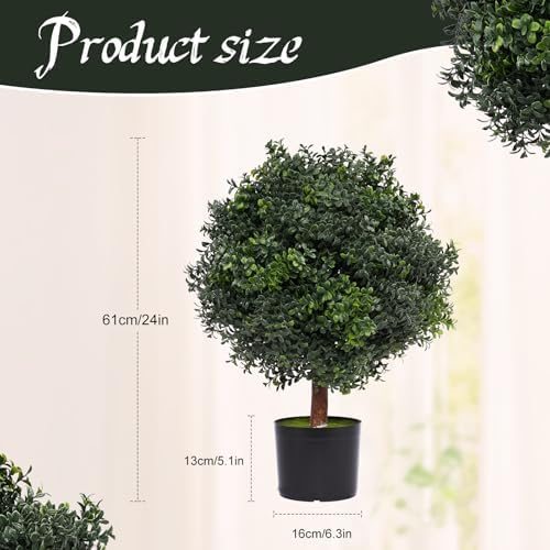 Silk Tree Warehouse Boxwood Topiary Plant 2 Foot
