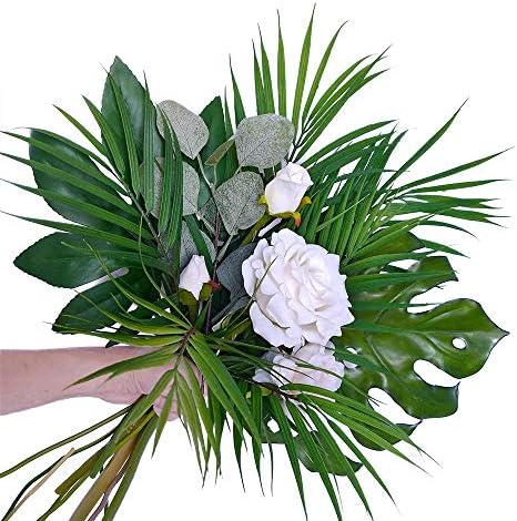 Artificial Areca Palm Leaves 8 Pcs for Decor