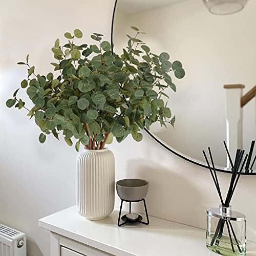 Beferr 6Pcs Artificial Eucalyptus Stems for Vase Decorations