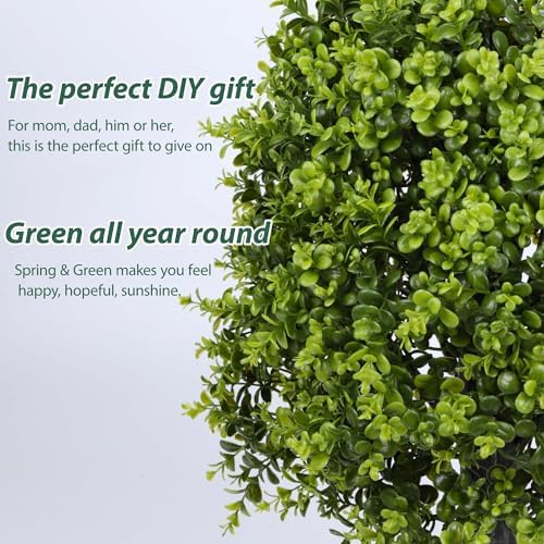 5FT Artificial Boxwood Topiary Tree 2 Pack for Home Office Garden