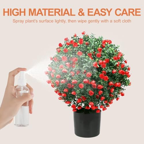 Homegroove 216 Tall Artificial Rose Topiary Set of 2