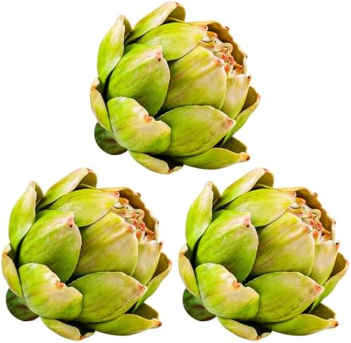 Gresorth 3 Pcs Artificial Artichoke Green Decoration