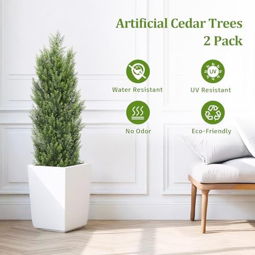 The Bloom Times 4ft Artificial Topiary Trees 2 Pack