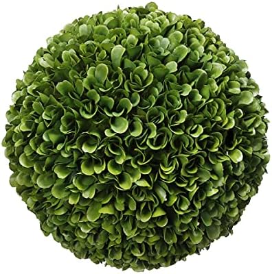 Benjara Faux Boxwood Topiary Ball Green