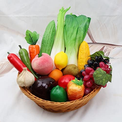 Woration 18pcs Artificial Fruit Vegetable Decoration Set