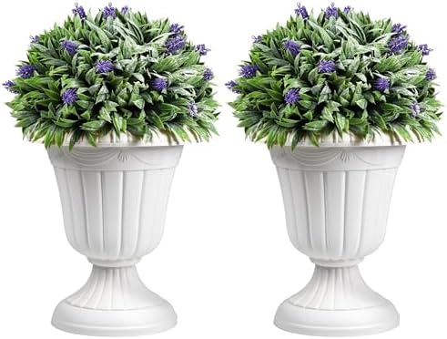 Sunnyglade 2 Pack 17 Inch Artificial Lavender Topiary Trees