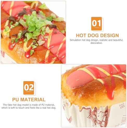 LUOZZY Realistic Hot Dog Bread Photo Prop Decor