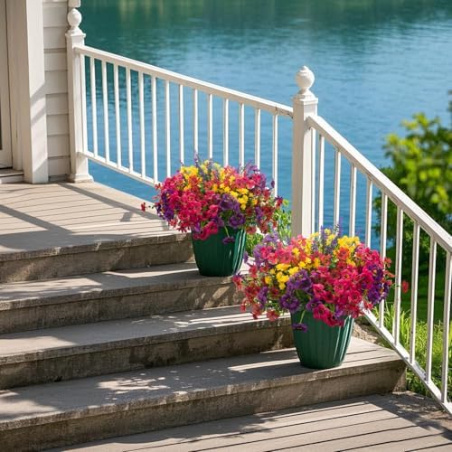 20Pcs UV Resistant Artificial Flowers Outdoor