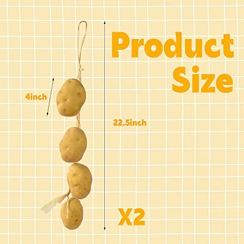 Realistic Foam Potatoes 8PCS for Kitchen Decorations