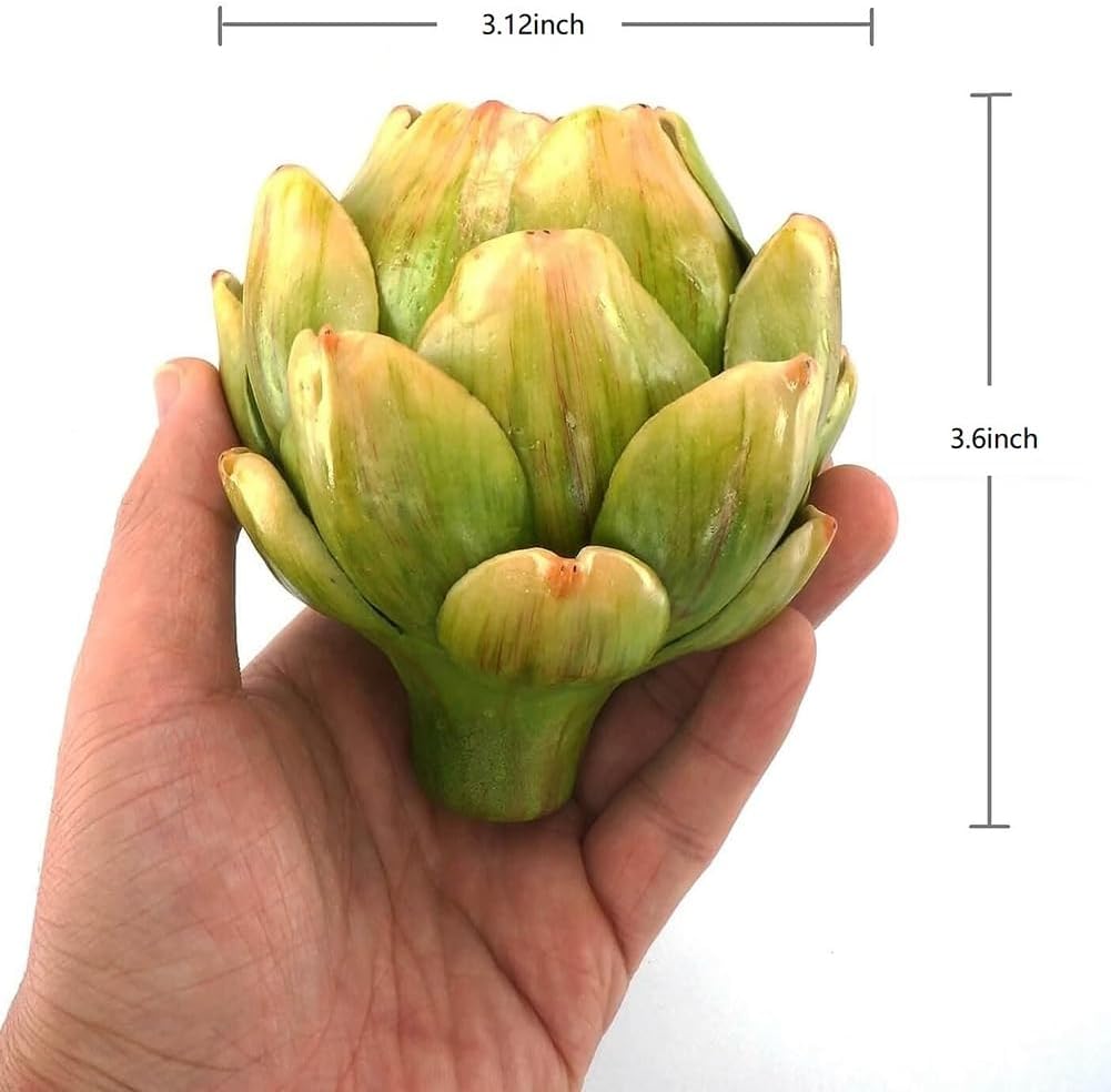 4 Pack Artificial Artichokes Green Home Decoration