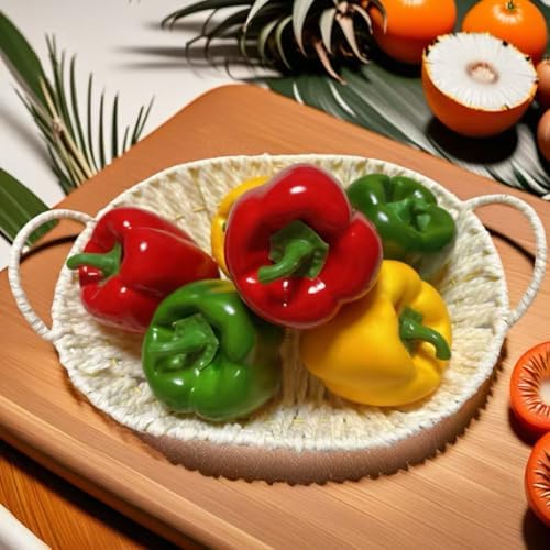 6pcs Artificial Bell Peppers for Kitchen Decor