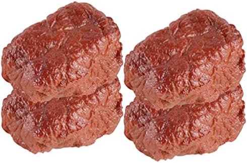 SAFIGLE 4pcs Artificial Beef Blocks for Display and Photography