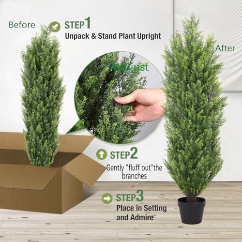The Bloom Times 4ft Artificial Topiary Trees 2 Pack