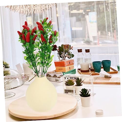 2Pcs Lifelike Artificial Chili Pepper Branches for Home Decor