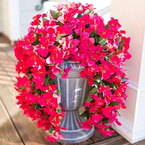 INSPRING Artificial Bougainvillea Flowers 2PCS UV Resistant Decor