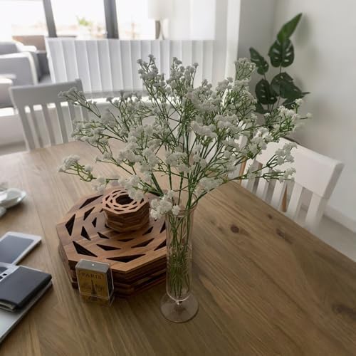10PCS 21-inch Artificial Babys Breath Flowers with Reinforced Stem