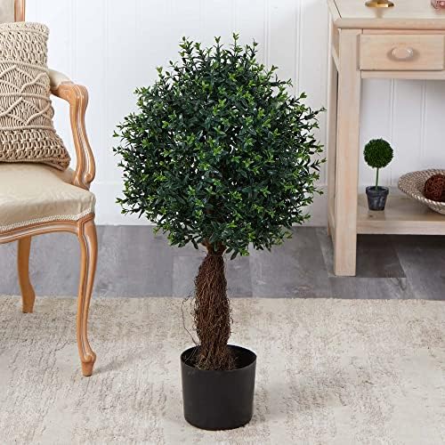 Nearly Natural 35in Ixora Topiary UV Resistant