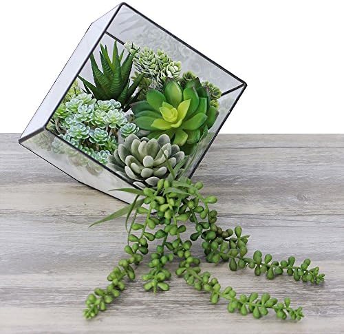 Winlyn 6 Pcs Assorted Fake Succulents Hanging