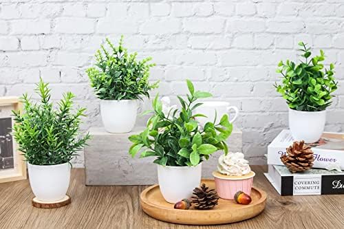 Der Rose 4 Pack Small Fake Plants Indoor Decor