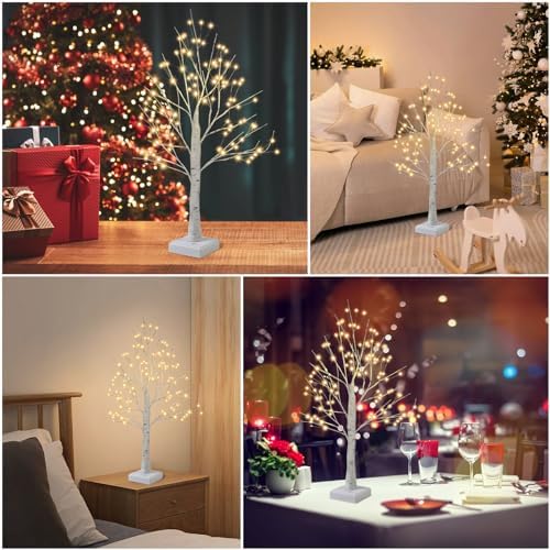 144 LED Birch Tree Lamp with Timer and USB Power