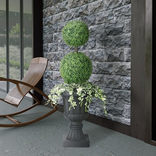 Puleo International 48 Inch Boxwood Artificial Topiary Tree