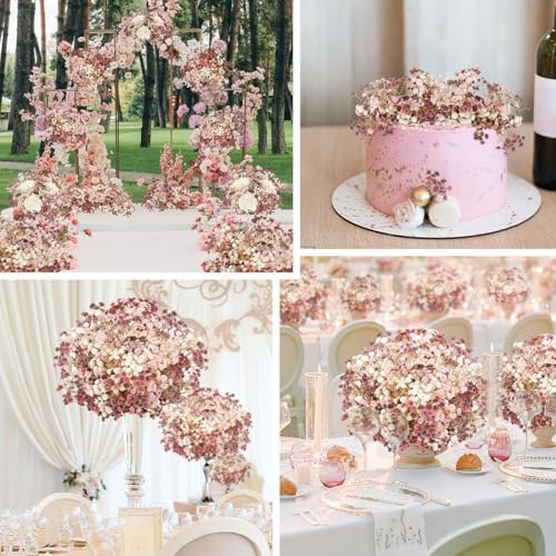 NT NIETING Artificial Baby Breath Flowers 10Pcs Pink Wedding Decoration