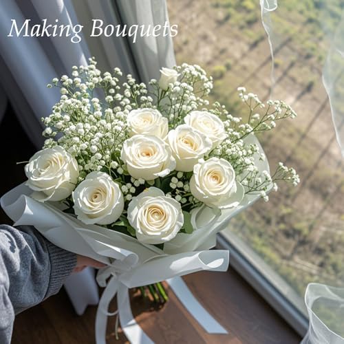 10PCS 21-inch Artificial Babys Breath Flowers with Reinforced Stem