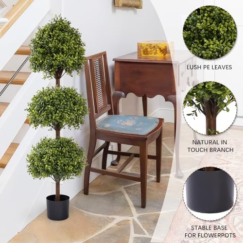 THE BLOOM TIMES 55 Artificial Topiary Set of 2