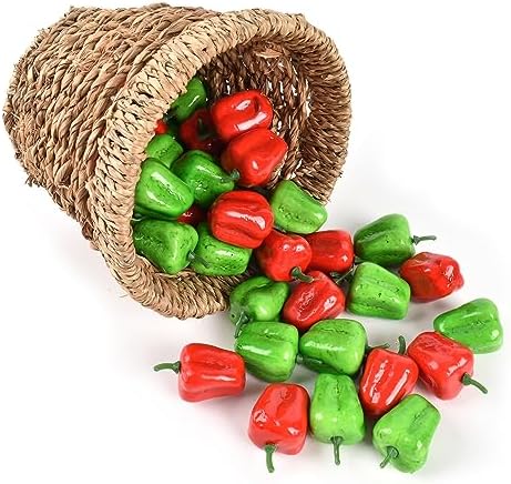 HUIANER Mini Artificial Bell Pepper 40pcs 5cm