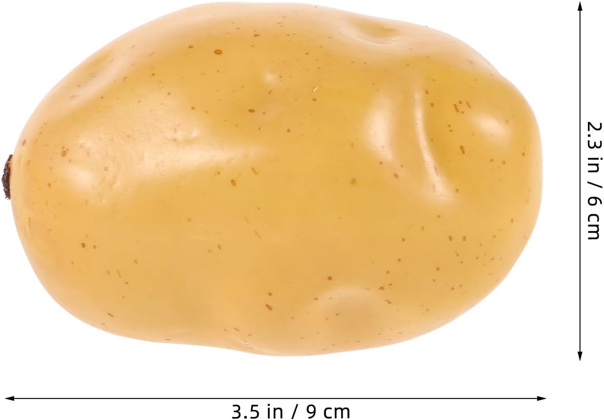 Operitacx 6Pcs Realistic Foam Potato Decor