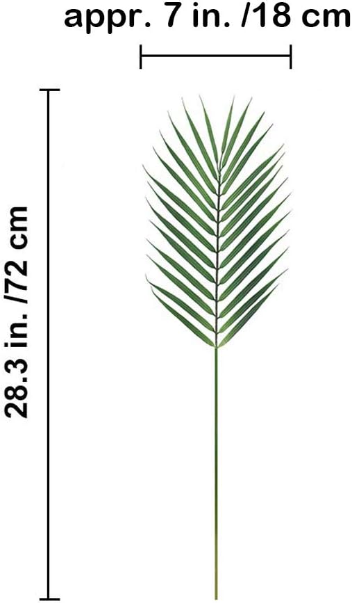 Artificial Areca Palm Leaves 8 Pcs for Decor