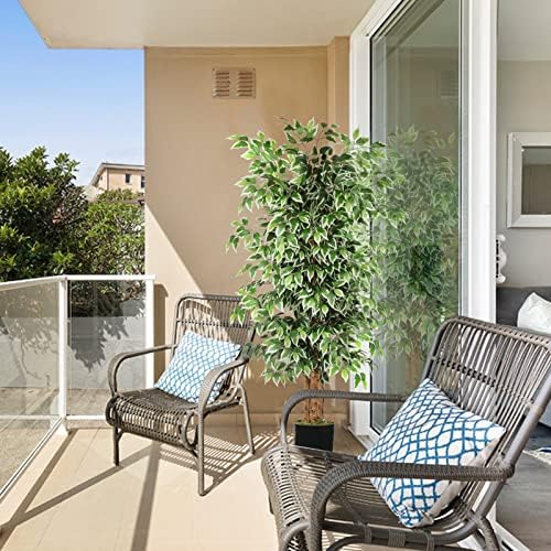 GTIDEA 6ft Artificial Ficus Tree with Natural Trunk