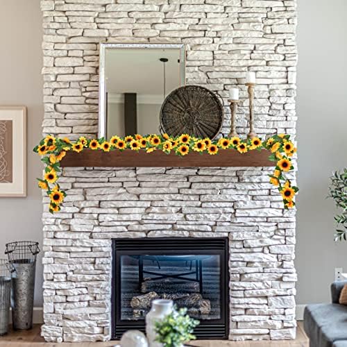 Uieke 3 Pack Artificial Sunflower Garland