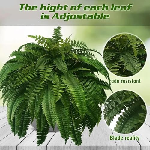 UV Resistant Artificial Boston Ferns 38 Leaves