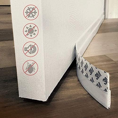 SYIPO Under Door Draft Stopper 39 inch White 2 Pack